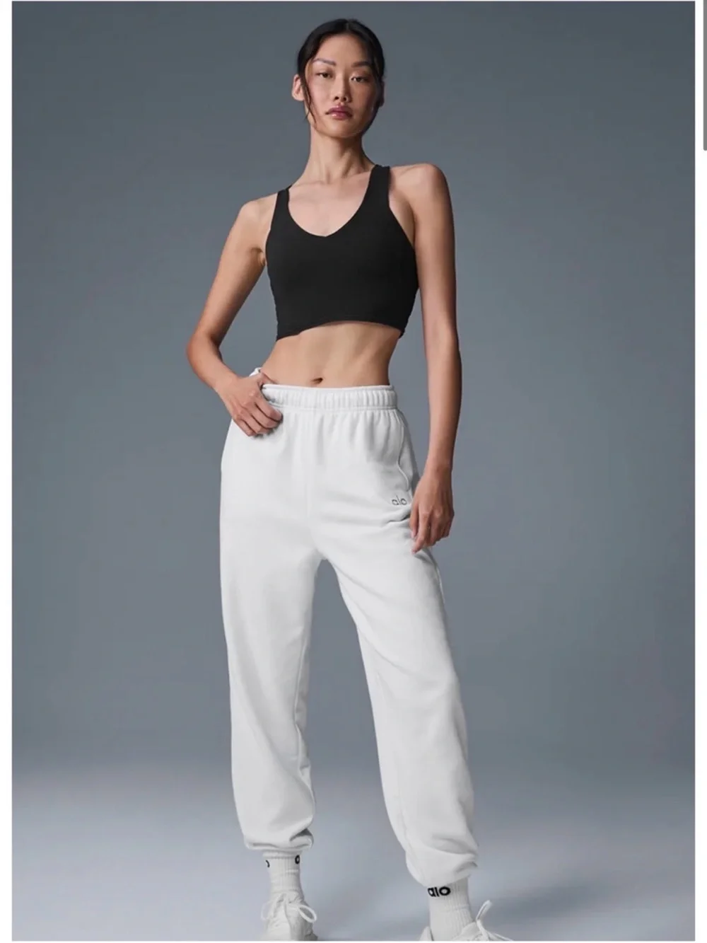 Alo Yoga Airbrush Real Bra Tank Black
